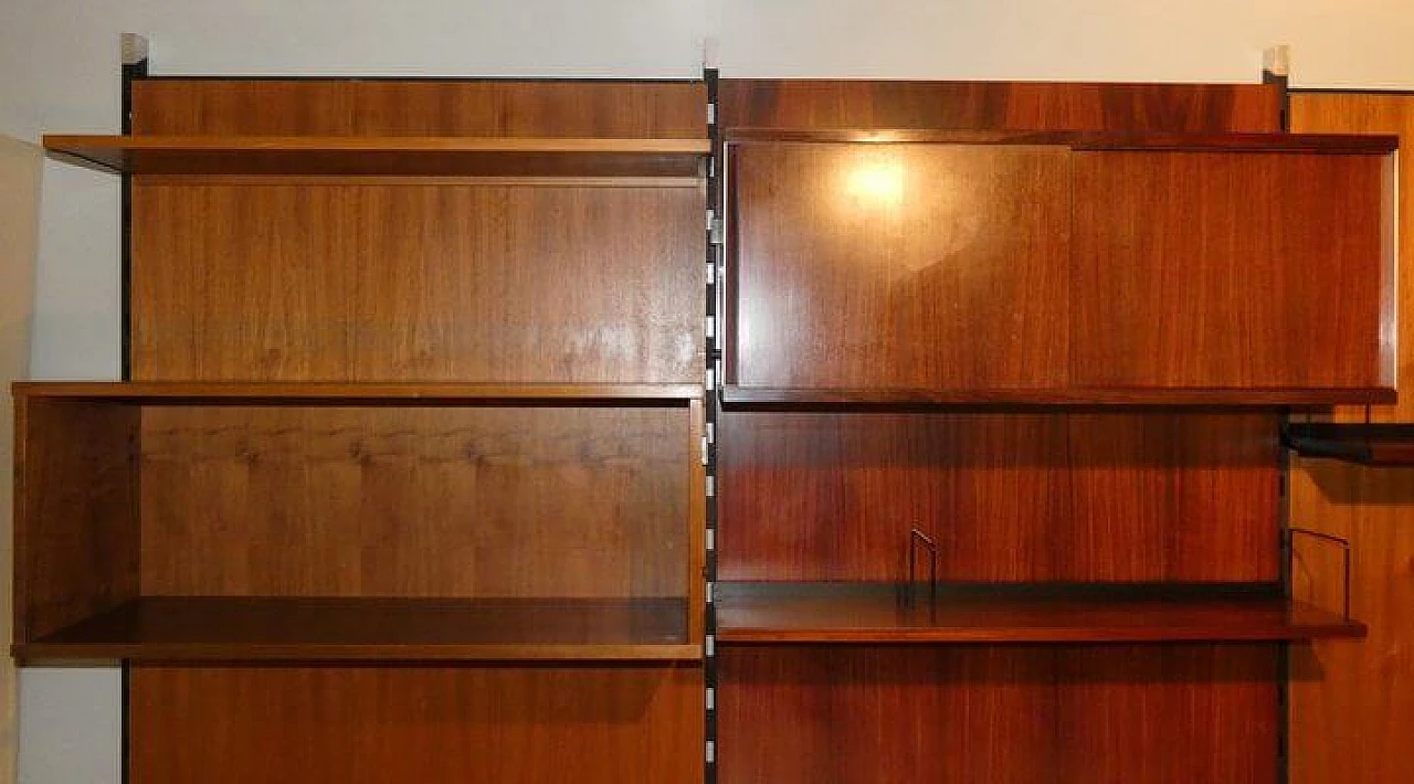 Urio modular bookcase in teak by Ico and Luisa Parisi for MIM Roma, 1960s 5