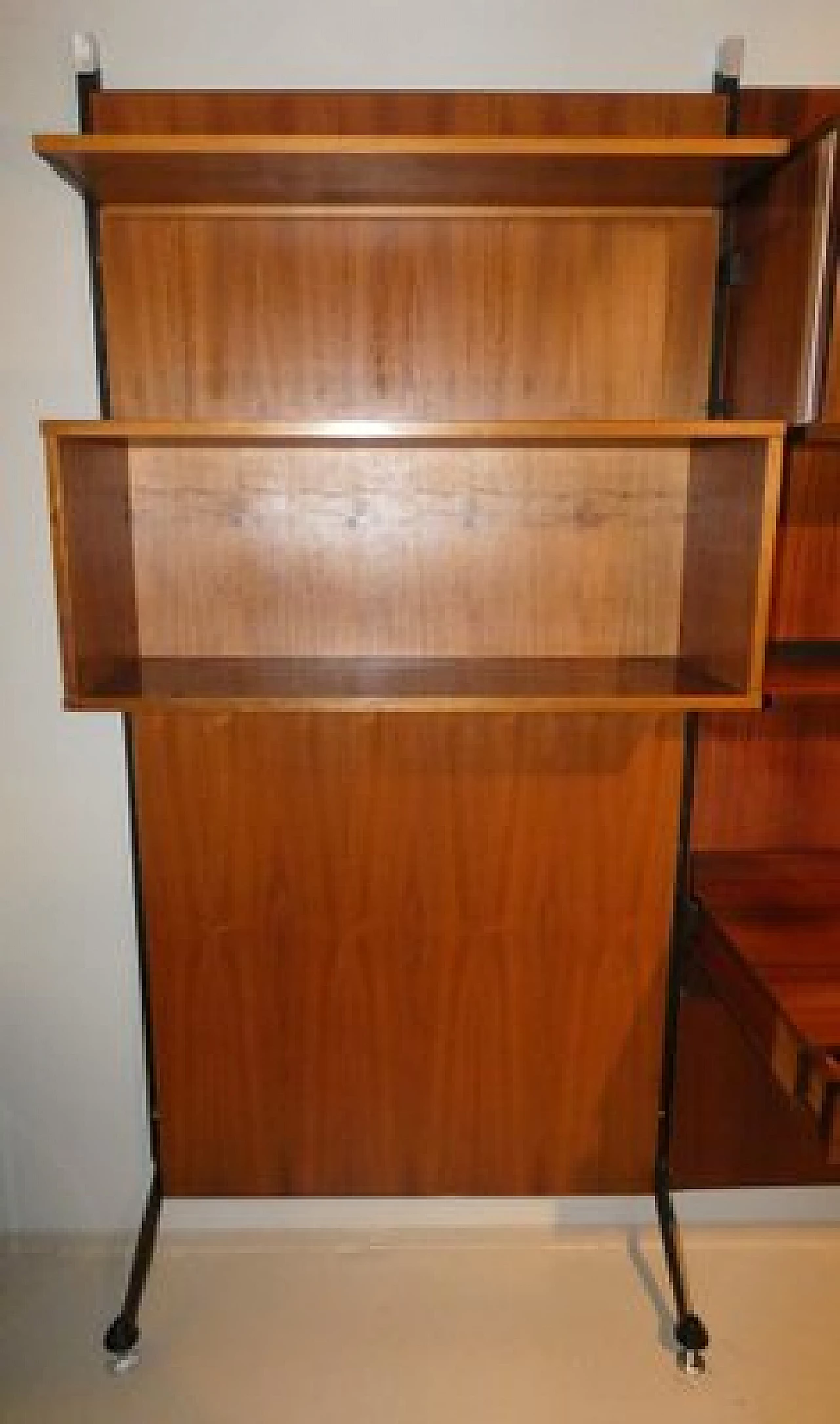 Urio modular bookcase in teak by Ico and Luisa Parisi for MIM Roma, 1960s 8