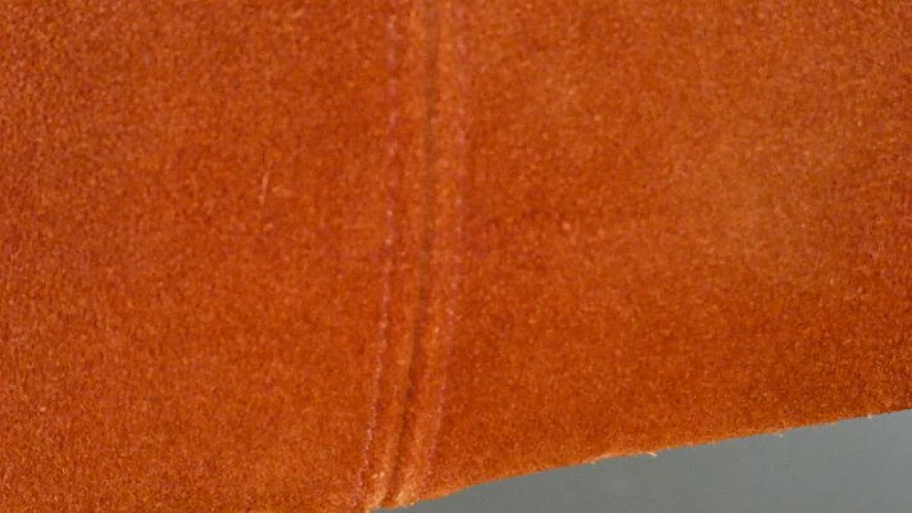 Consolle in suede con piano in vetro e ripiano specchiato, anni '70 9