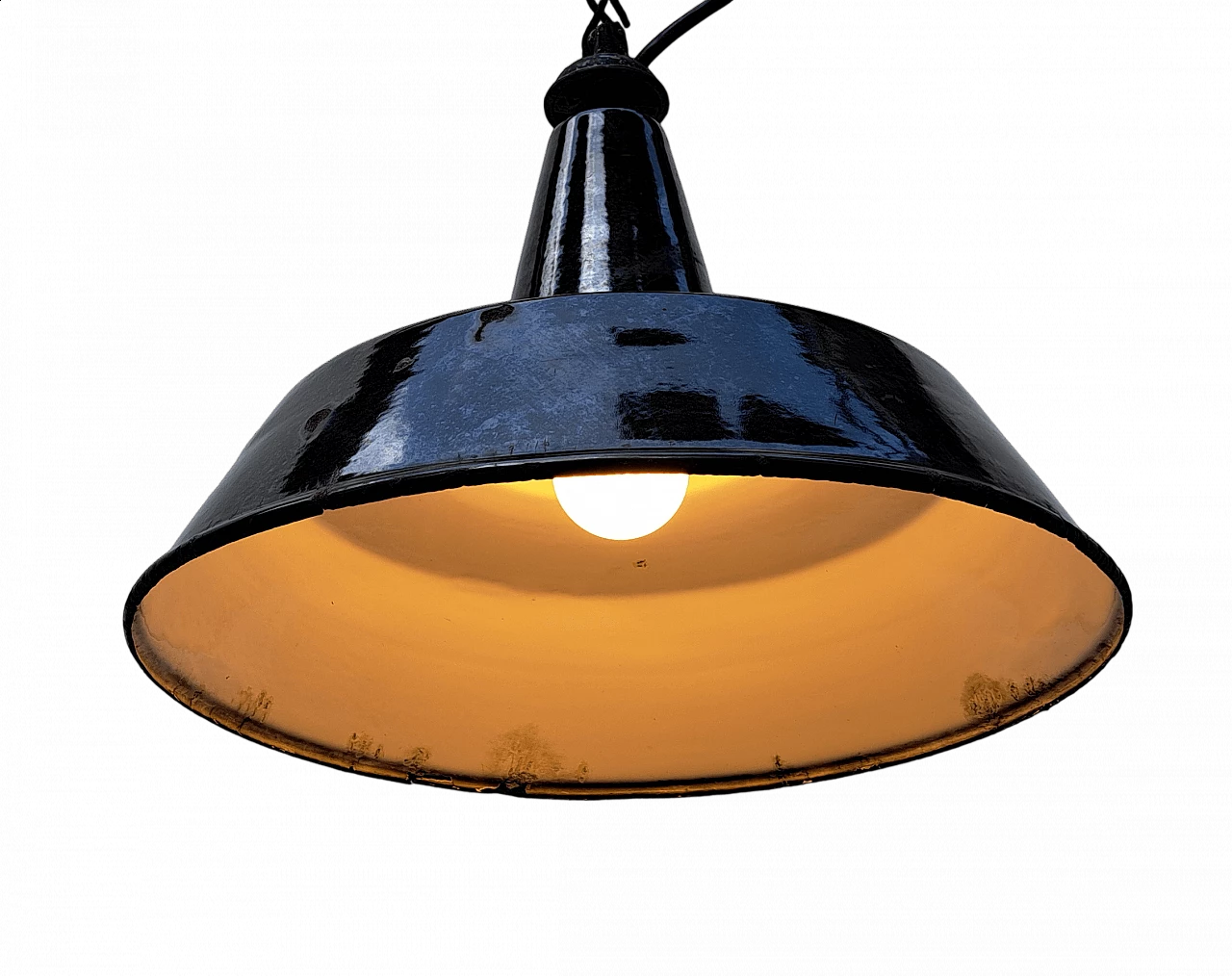 Lampada da soffitto in ferro smaltato, anni '50 8