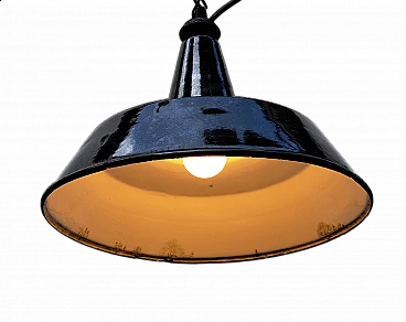 Lampada da soffitto in ferro smaltato, anni '50
