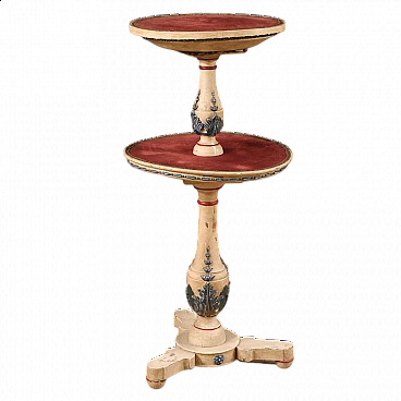 Étagère in carved, lacquered and painted wood and plaster, early 20th century