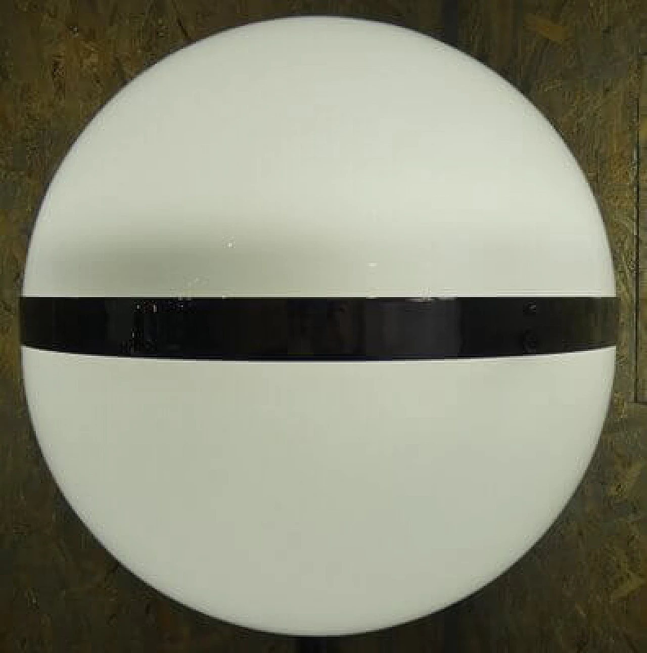 Chrome-plated steel floor lamp with perspex shade, 1970s 5