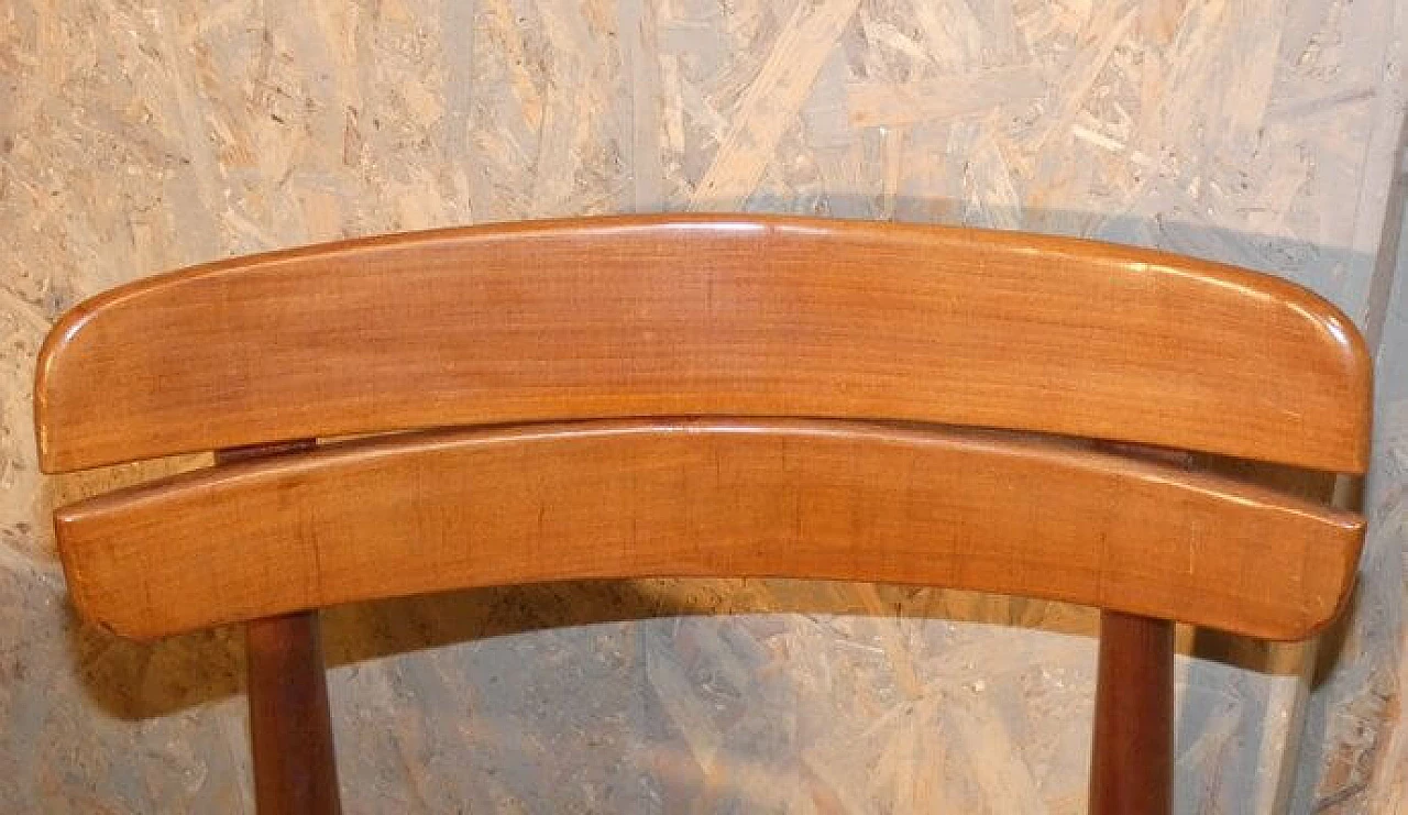 4 Sedie in skai e palissandro, anni '50 3