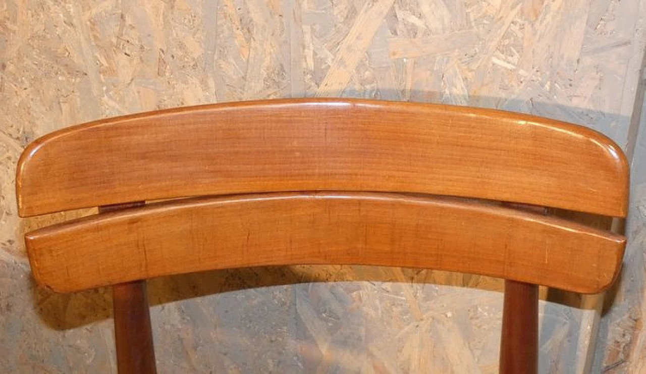 4 Rosewood chairs and round table, 1950s 3