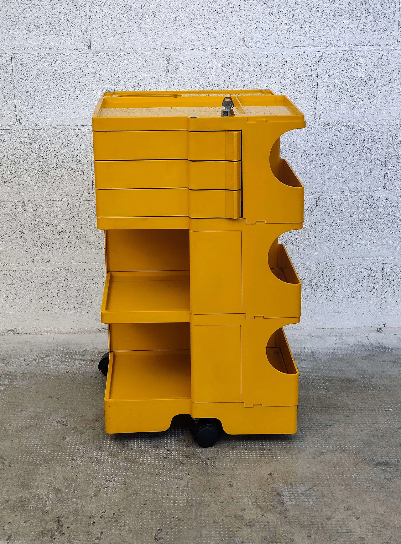 Carrello Boby giallo di Joe Colombo per Bieffeplast, anni '70 5