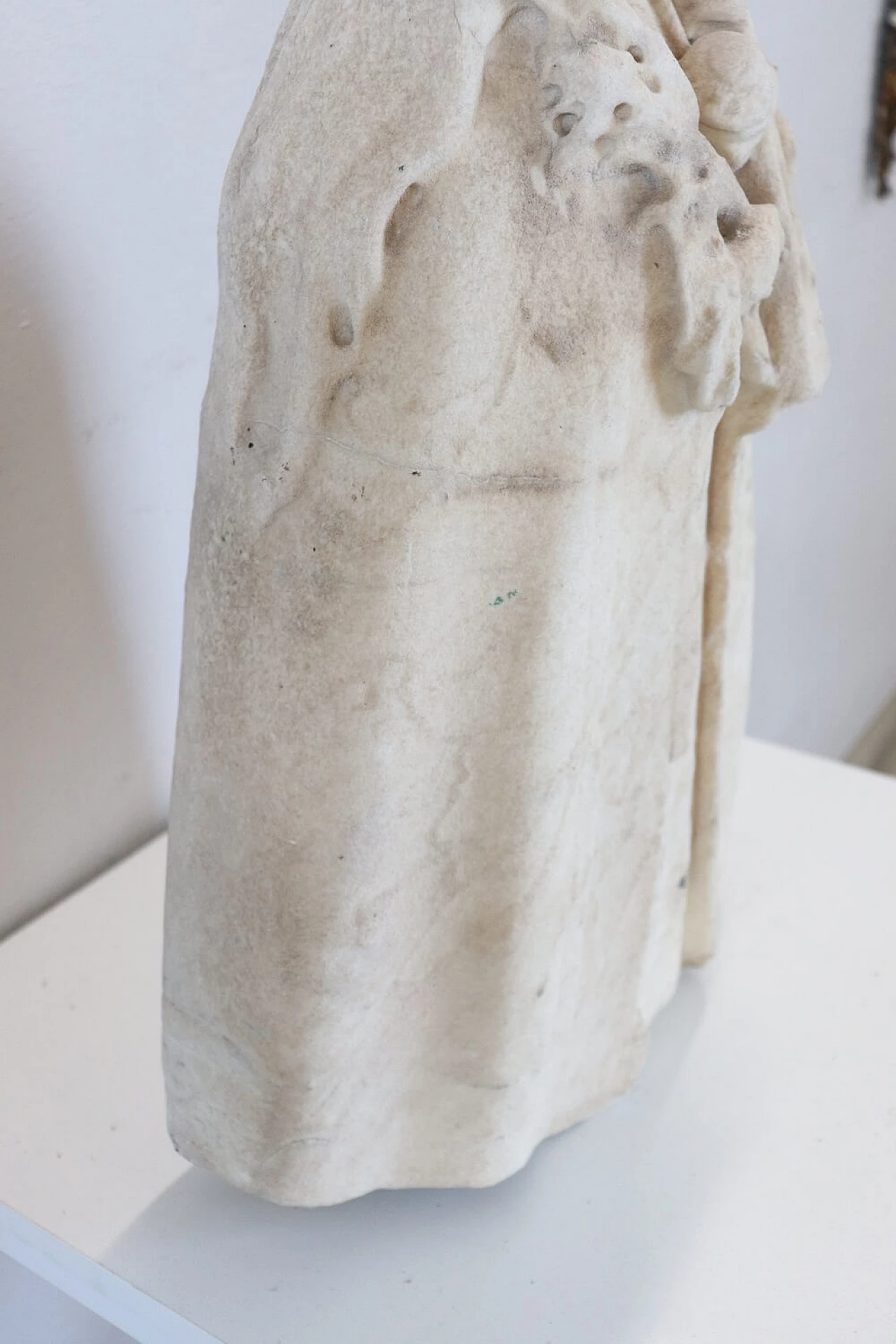 Scultura di Madonna con bambino in marmo bianco, '500 6