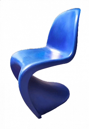 Sedia blu di Verner Panton per Vitra, 1967