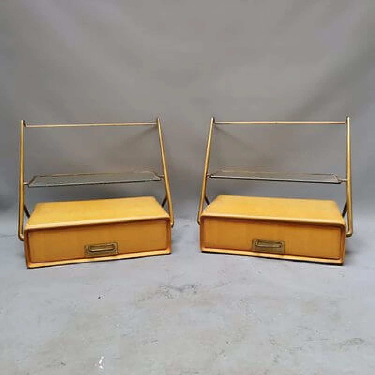 Pair of nightstands by Silvio Cavatorta, 1950s 1