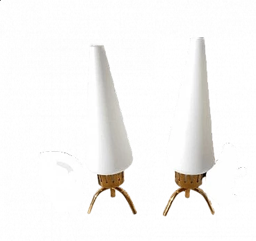Coppia di lampade da tavolo di Angelo Lelli per Arredoluce, anni '50