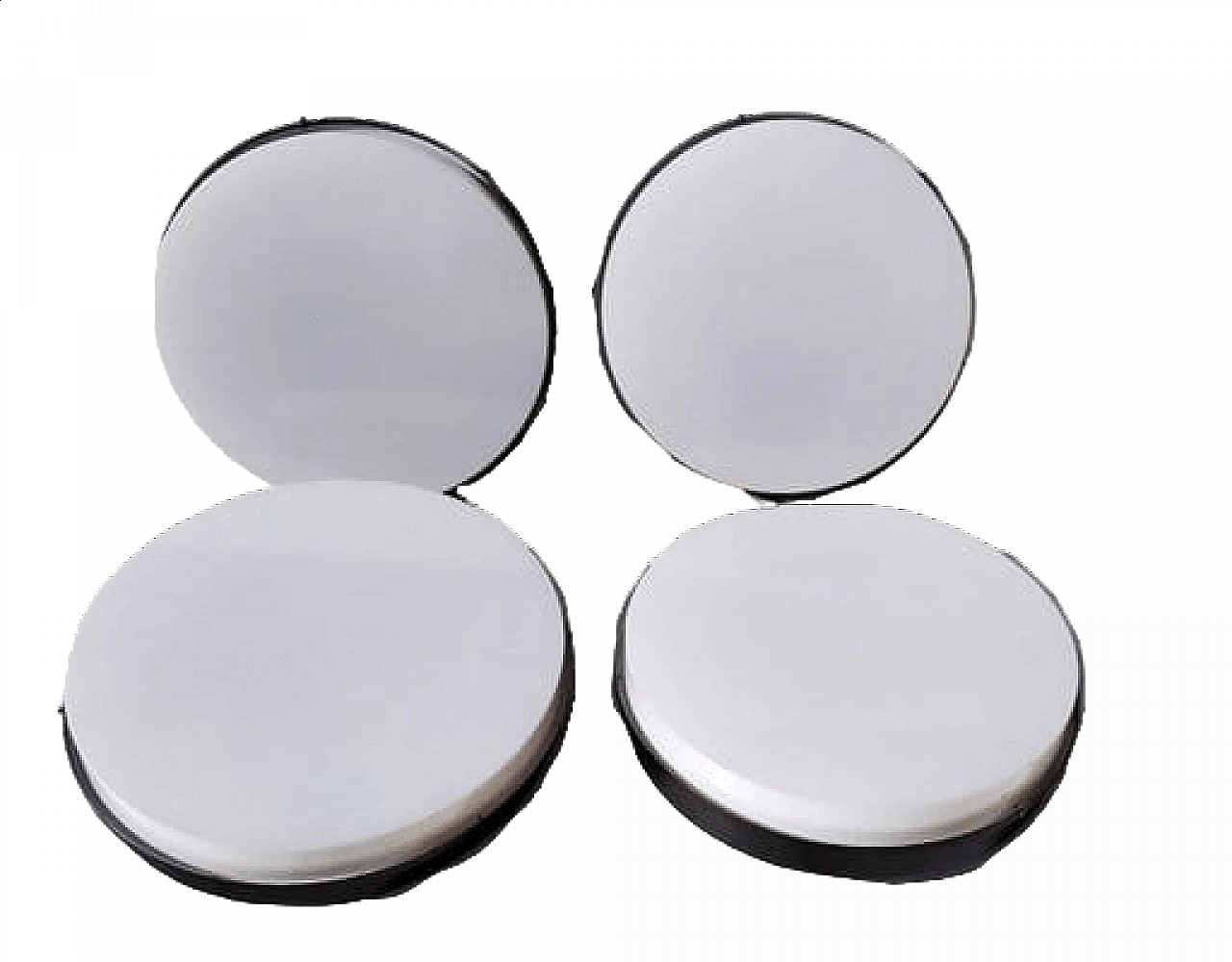 4 Ceiling lamps in aluminum and plastic by Stilnovo, 1960s 7