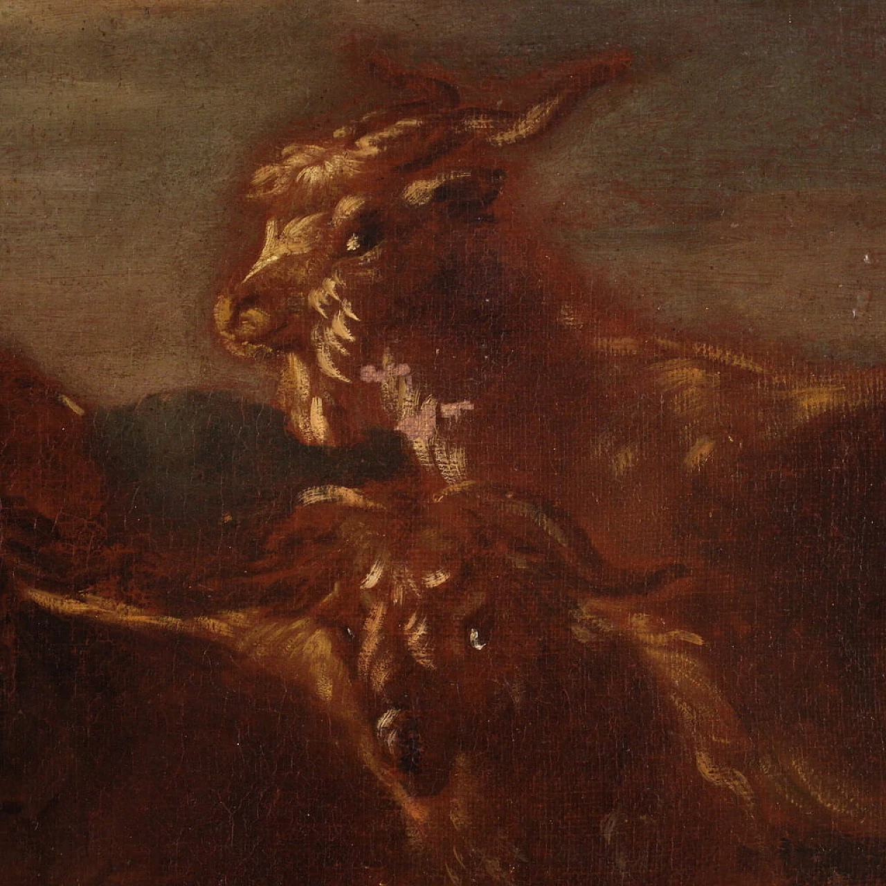 Grazing animals, oil painting on canvas, second half of the 17th century 8