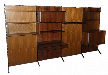 Urio modular bookcase in teak by Ico and Luisa Parisi for MIM Roma, 1960s