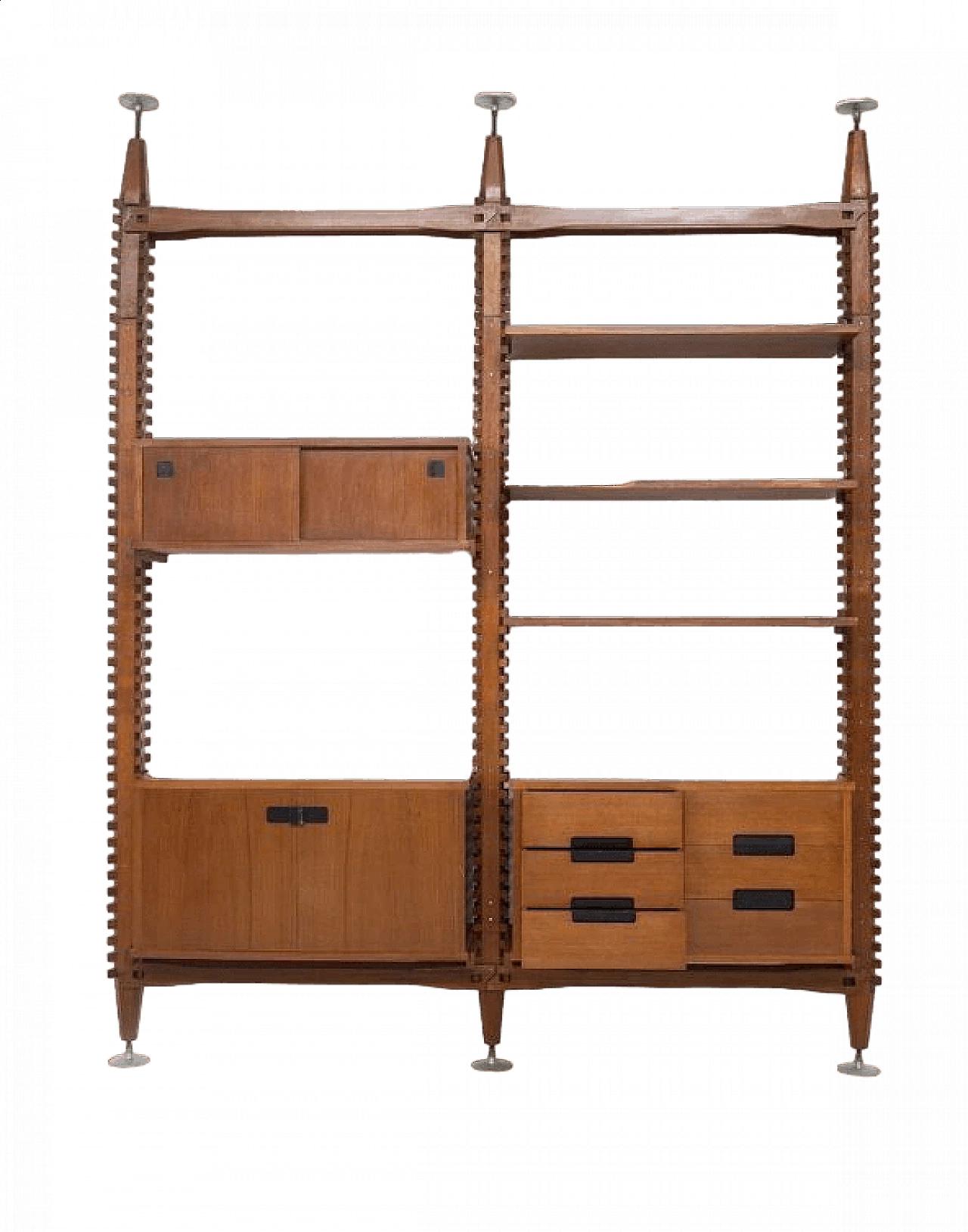 Modular wooden bookcase by Ico Parisi for Mim, 1950s 19