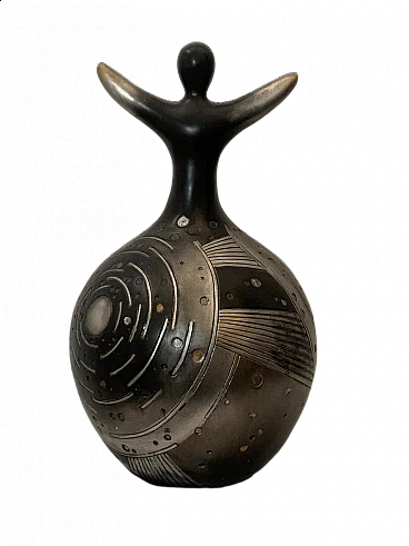 Sculpted resin sculpture finished in patinated silver for Lam Lee Group, 1990s