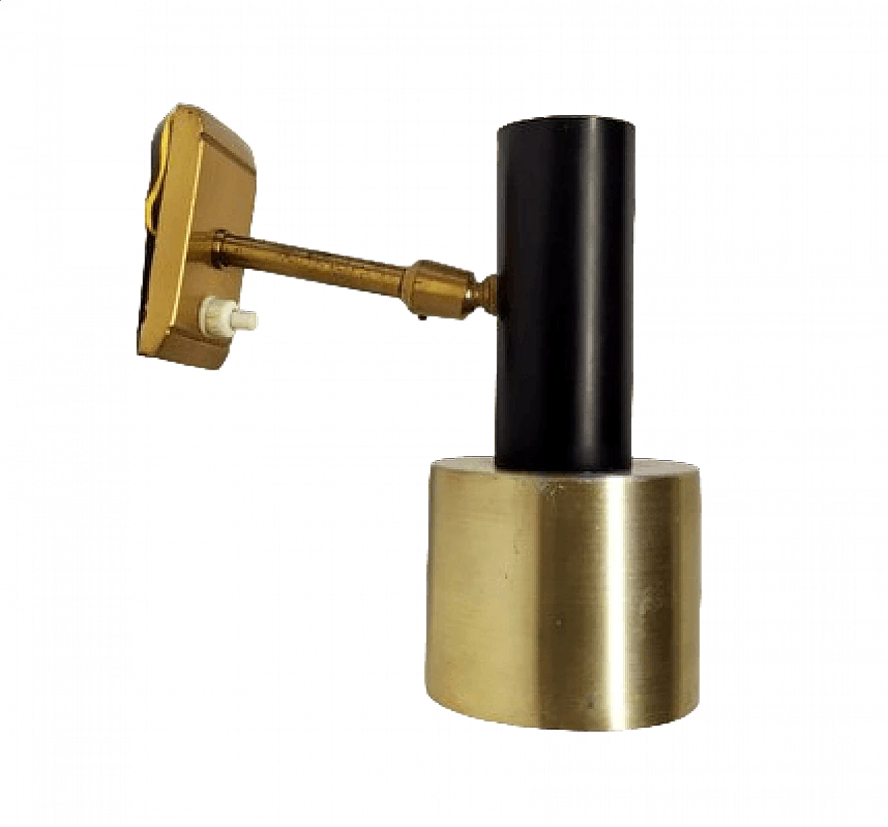 Aluminum and brass sconce by Stilnovo, 1950s 7