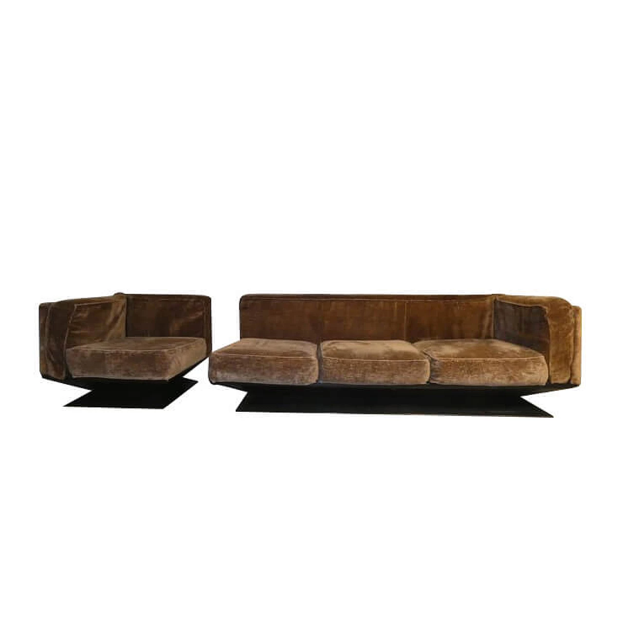 Modular sofa and armchair by Luigi Pellegrin for MIM Rome, 1960s 19