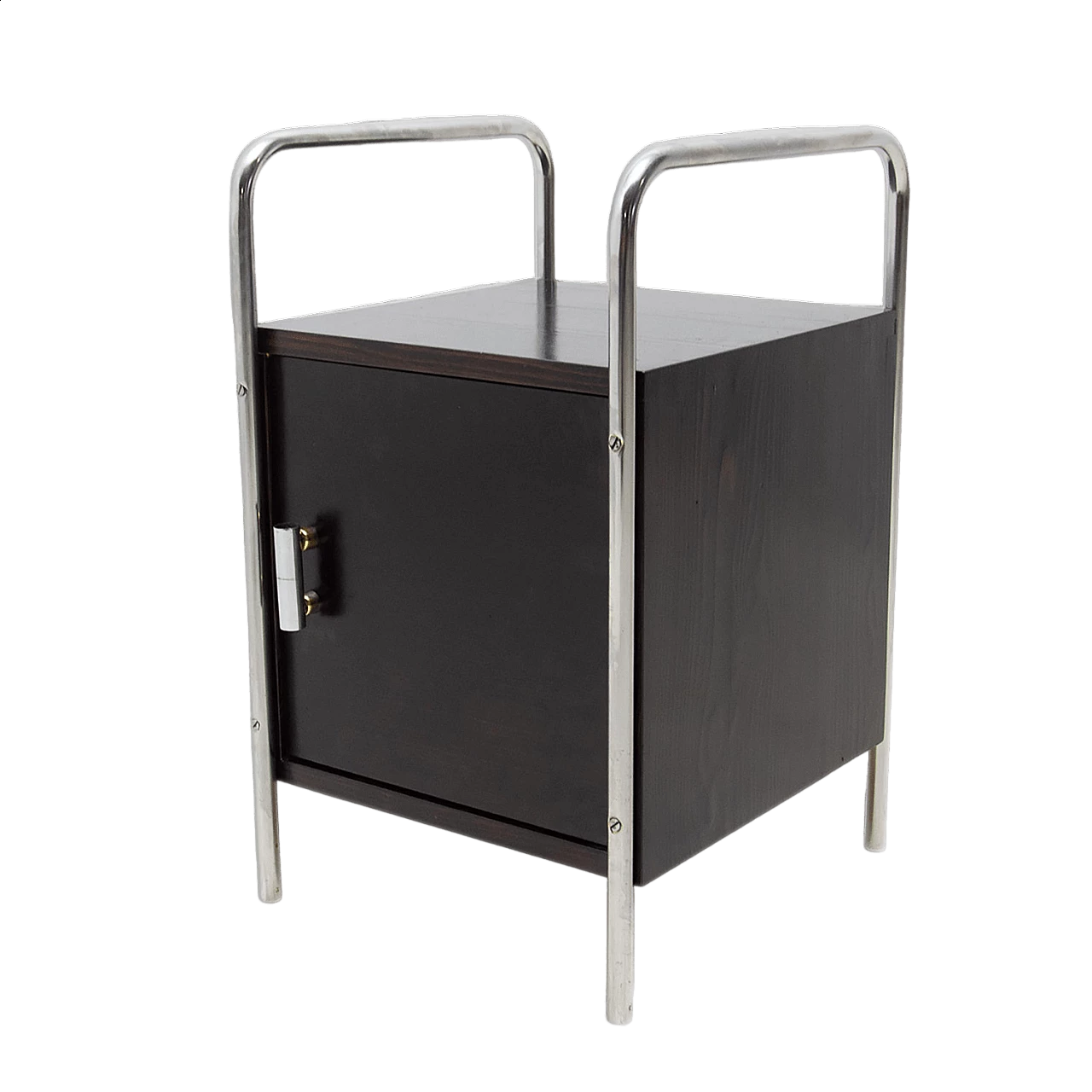 Bauhaus-style chrome bedside table by Robert Slezak, 1930s 13