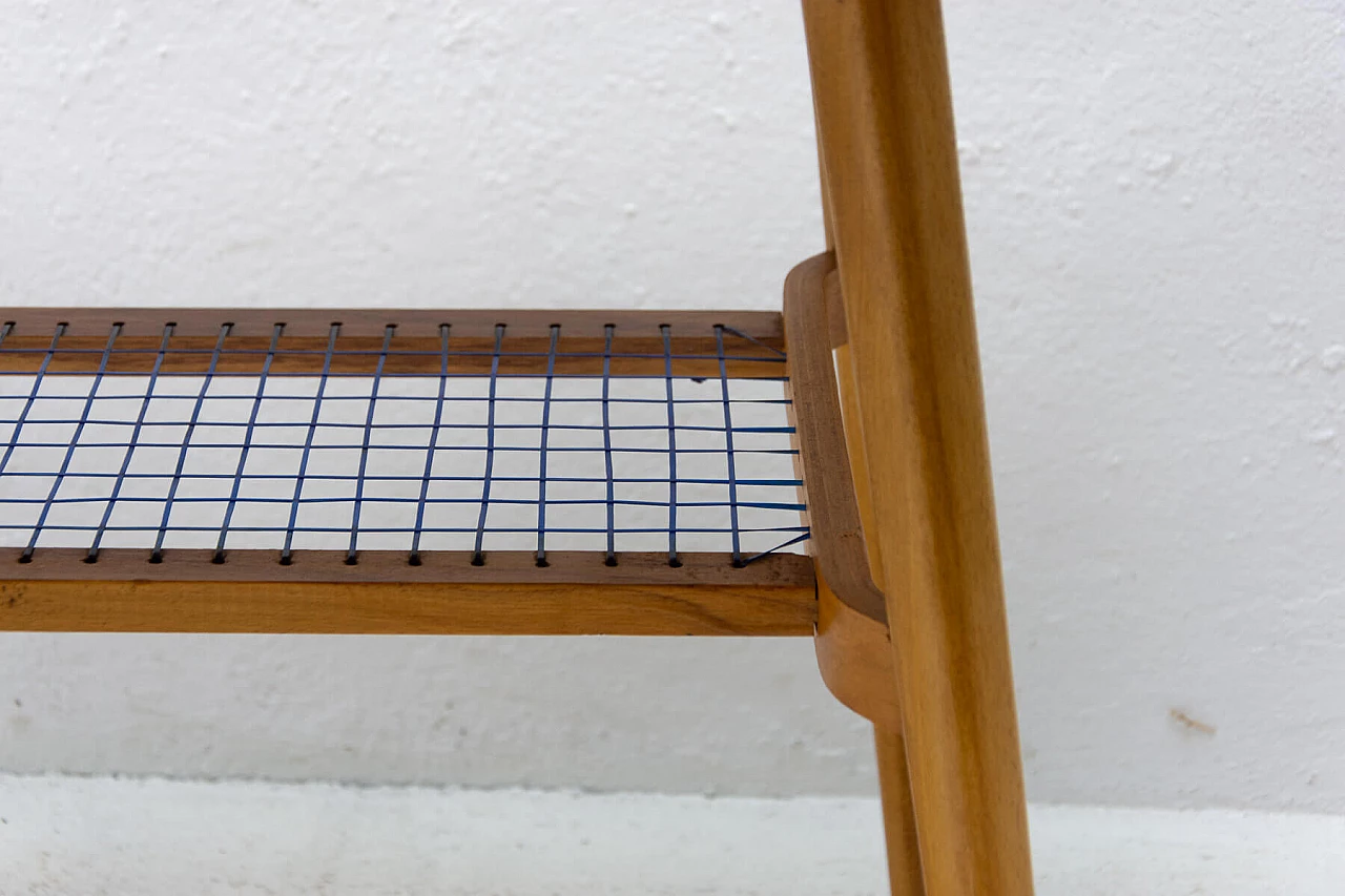 Oak side table with double shelf by Dřevopodnik Holešov, 1960s 5