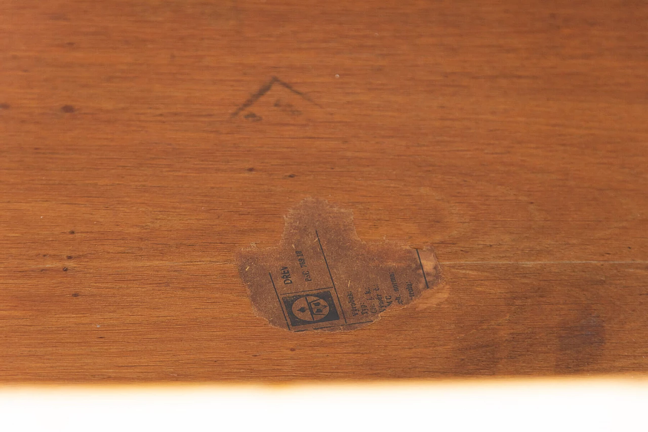 Oak side table with double shelf by Dřevopodnik Holešov, 1960s 9