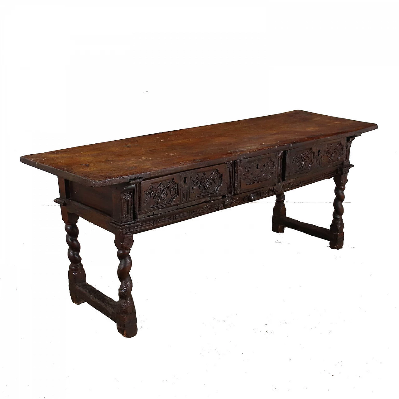 Tavolo Barocco in olmo intagliato, '700 1