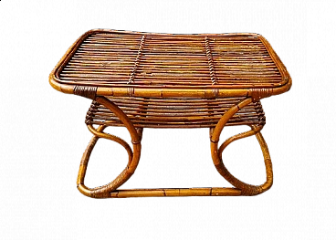 Bamboo coffee table in the style of Tito Agnoli, 1950s