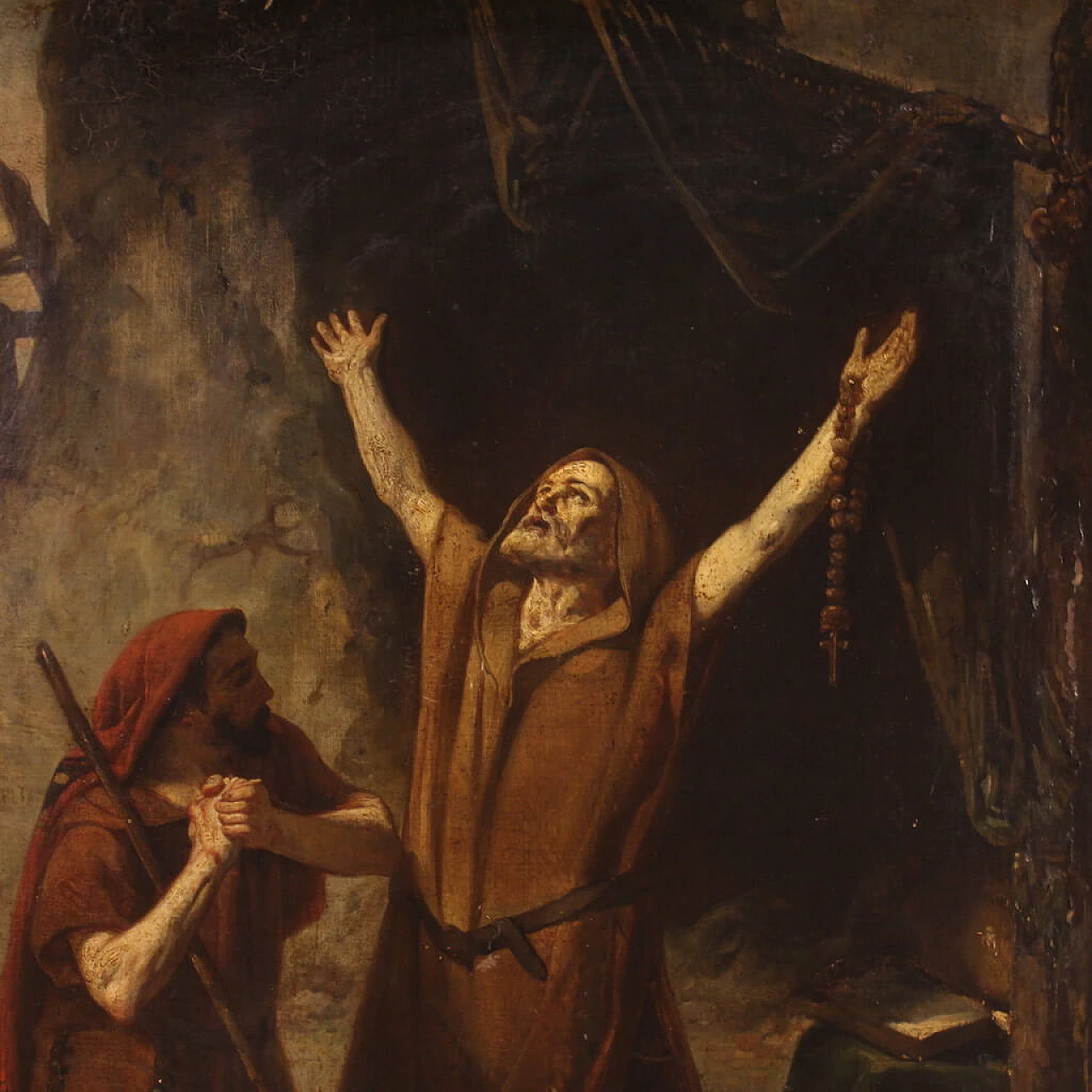 The Vision of Saint Anthony Abbot, oil on canvas, 19th century 8
