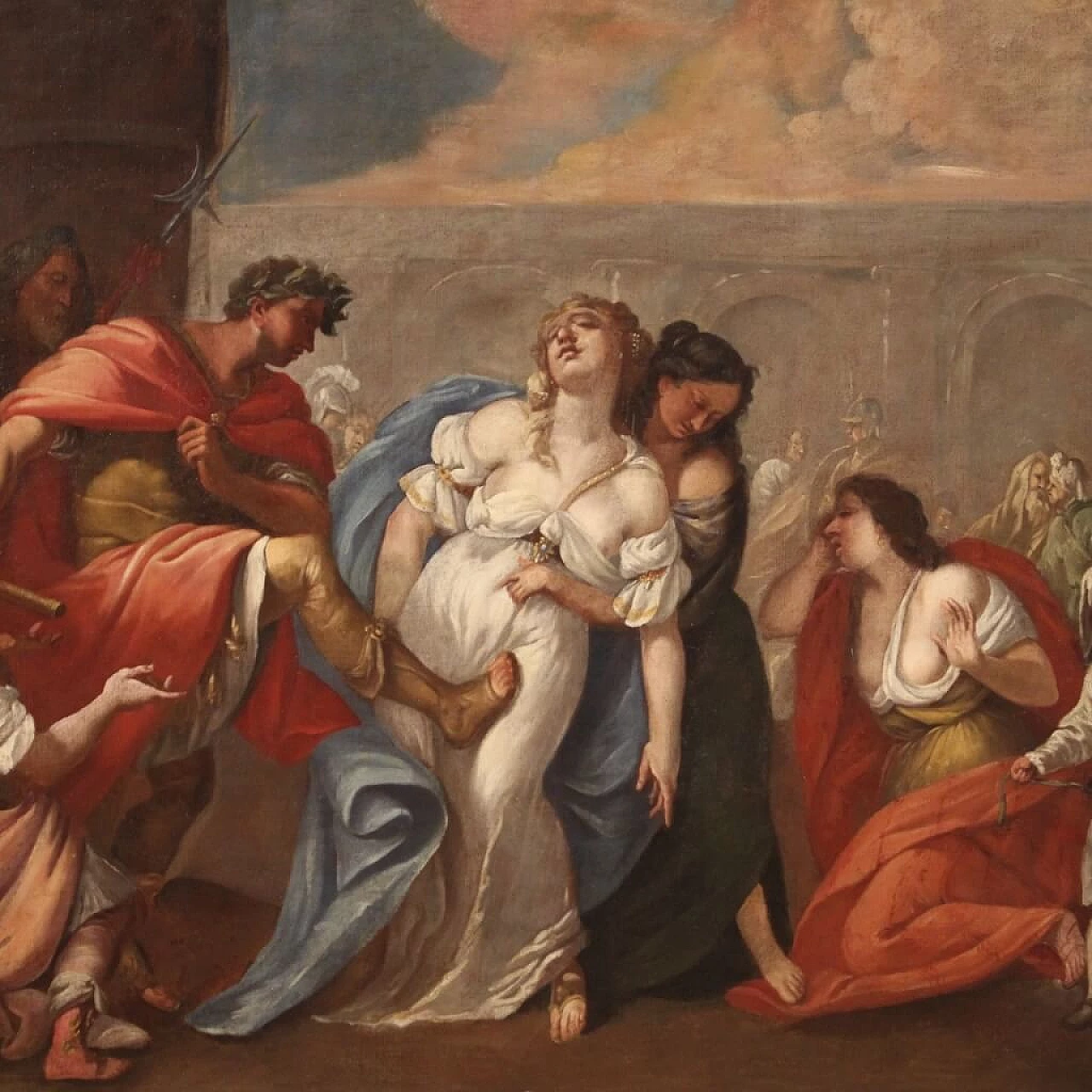 La morte di Poppea, scuola italiana, olio su tela, '700 1