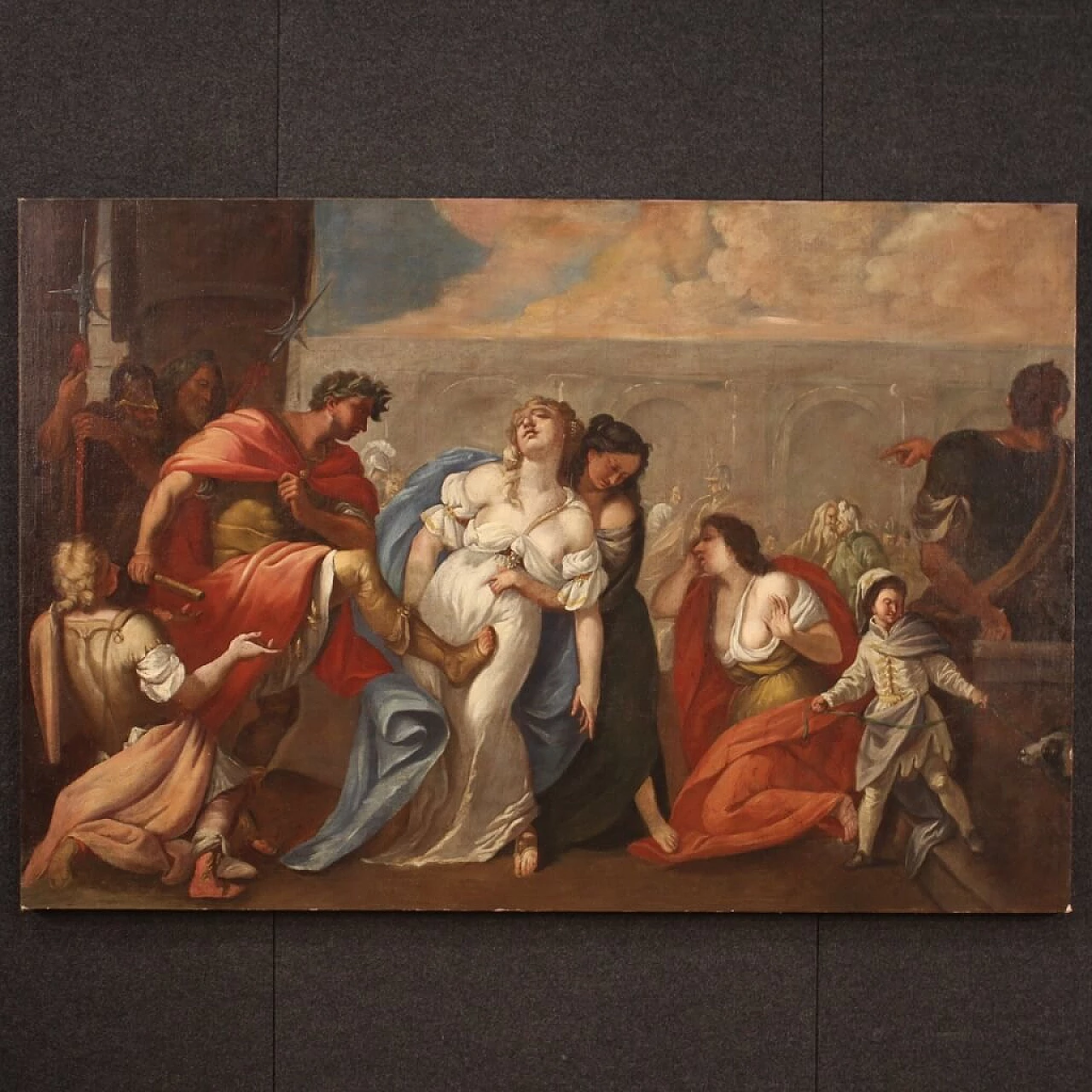 La morte di Poppea, scuola italiana, olio su tela, '700 2
