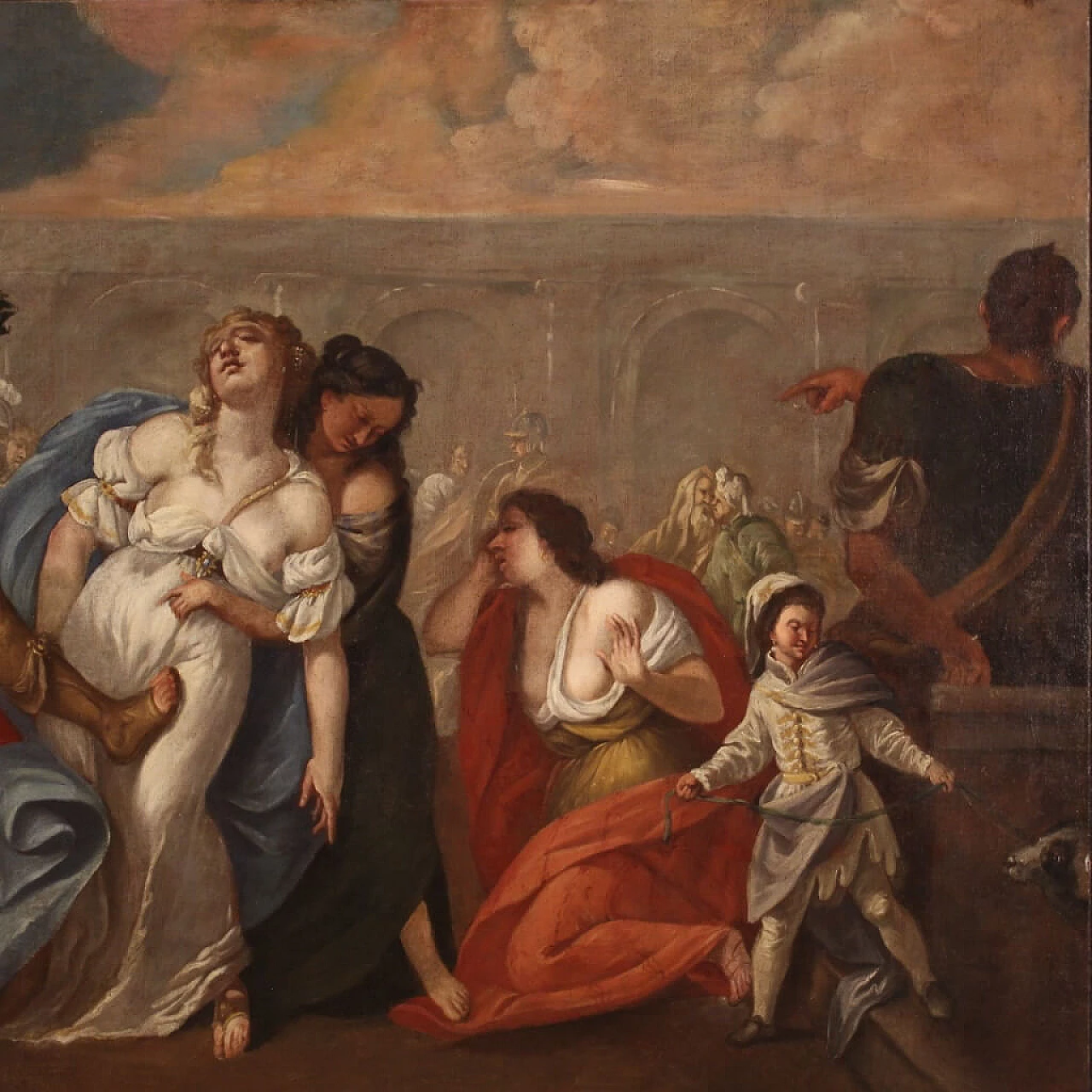 La morte di Poppea, scuola italiana, olio su tela, '700 6