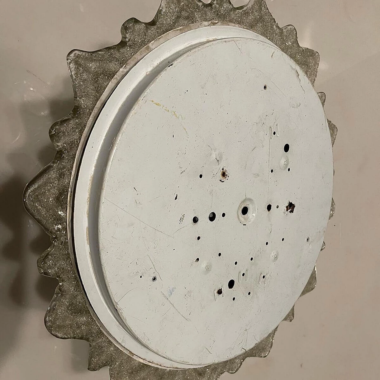 Lampada da soffitto a incasso in vetro di Murano, anni '60 3
