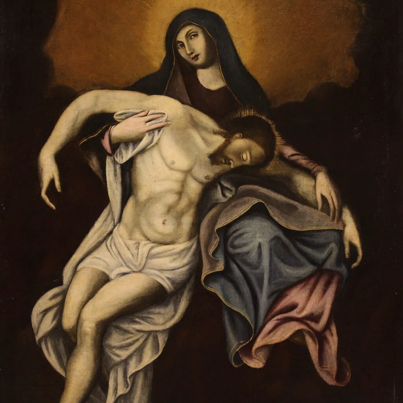 Pietà, dipinto a olio su tela, '700 1