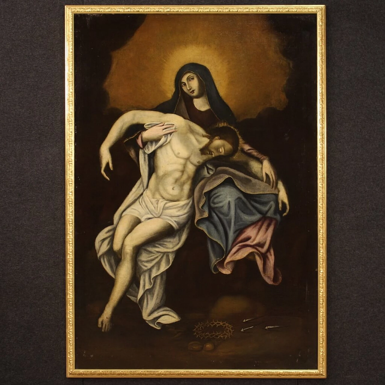 Pietà, dipinto a olio su tela, '700 2
