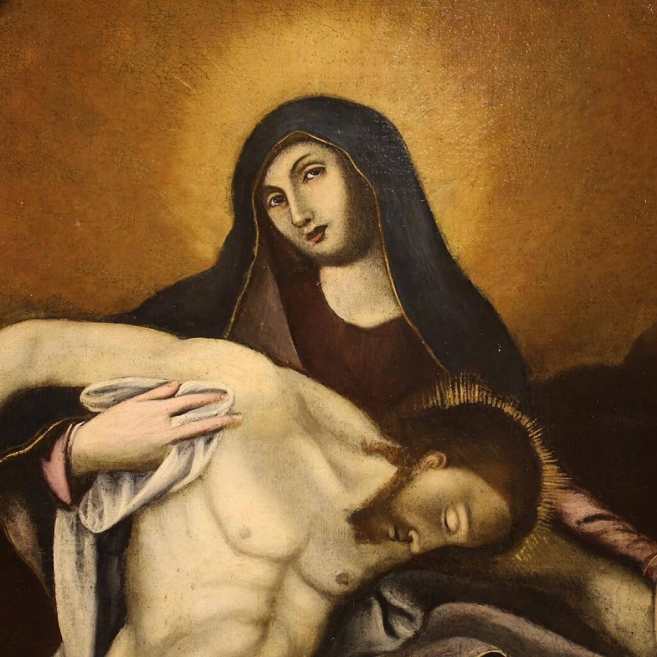Pietà, dipinto a olio su tela, '700 12