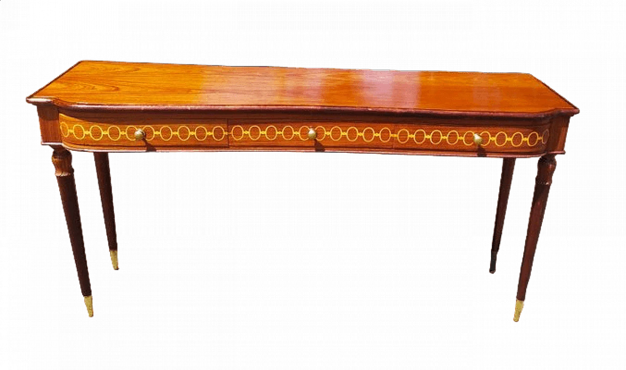 Teak console table by Paolo Buffa, 1940s 9