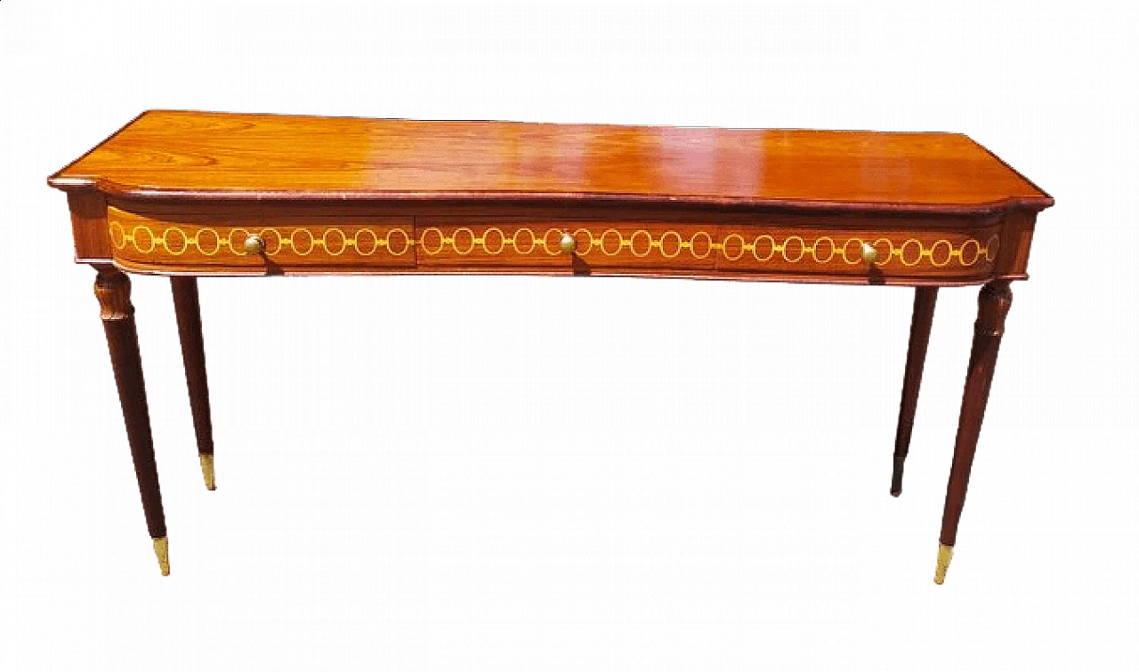 Consolle in teak di Paolo Buffa, anni '40 9