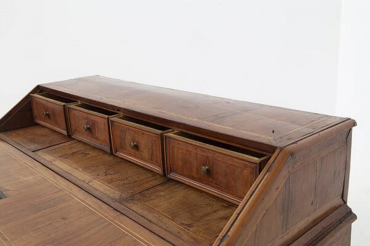 Solid wood desk with drawers, 18th century 6
