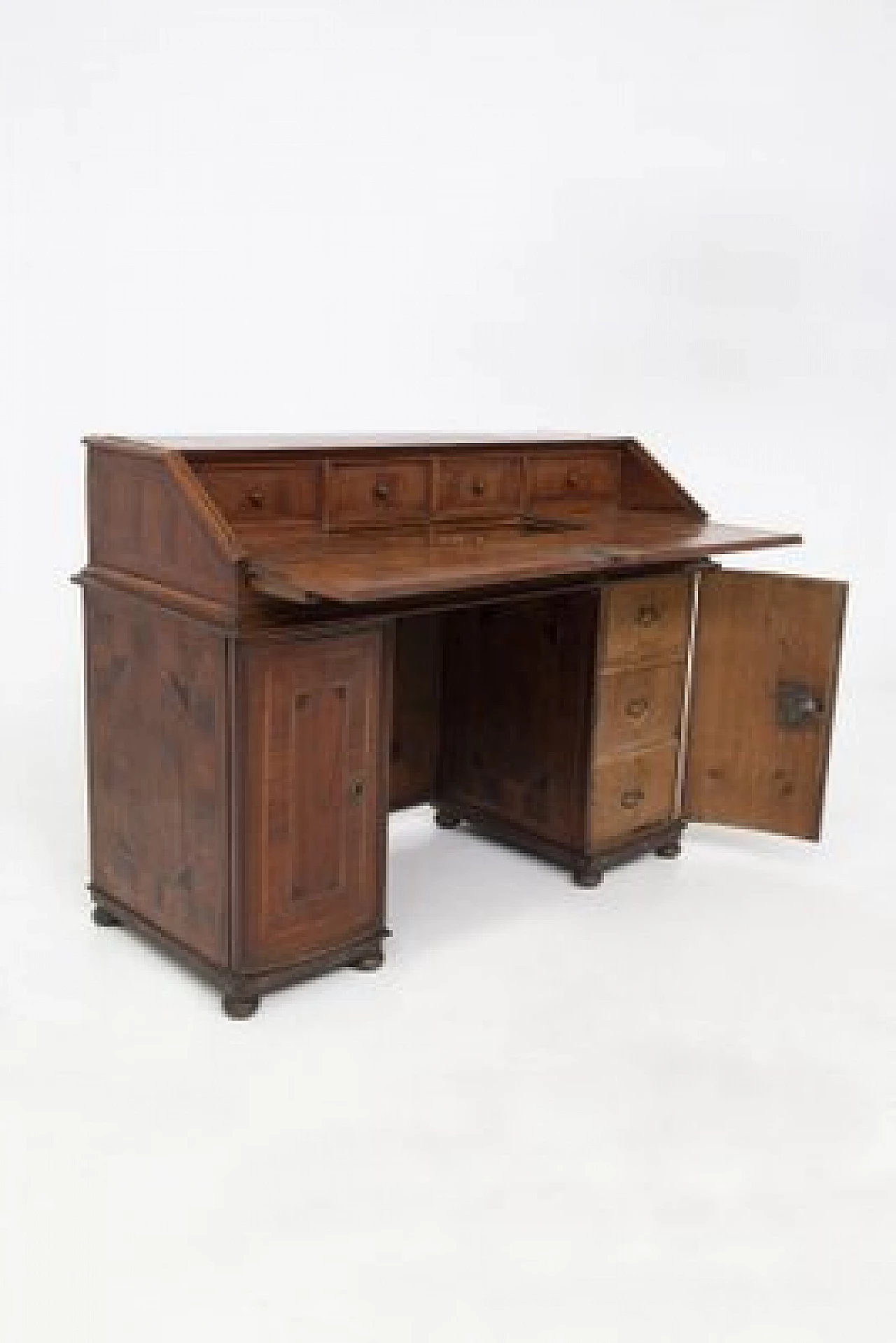 Solid wood desk with drawers, 18th century 13