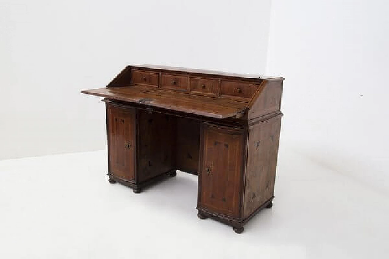 Solid wood desk with drawers, 18th century 14
