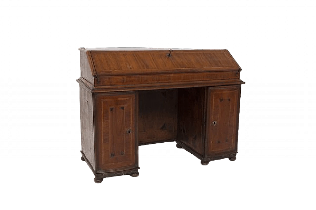 Solid wood desk with drawers, 18th century 15