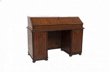 Solid wood desk with drawers, 18th century