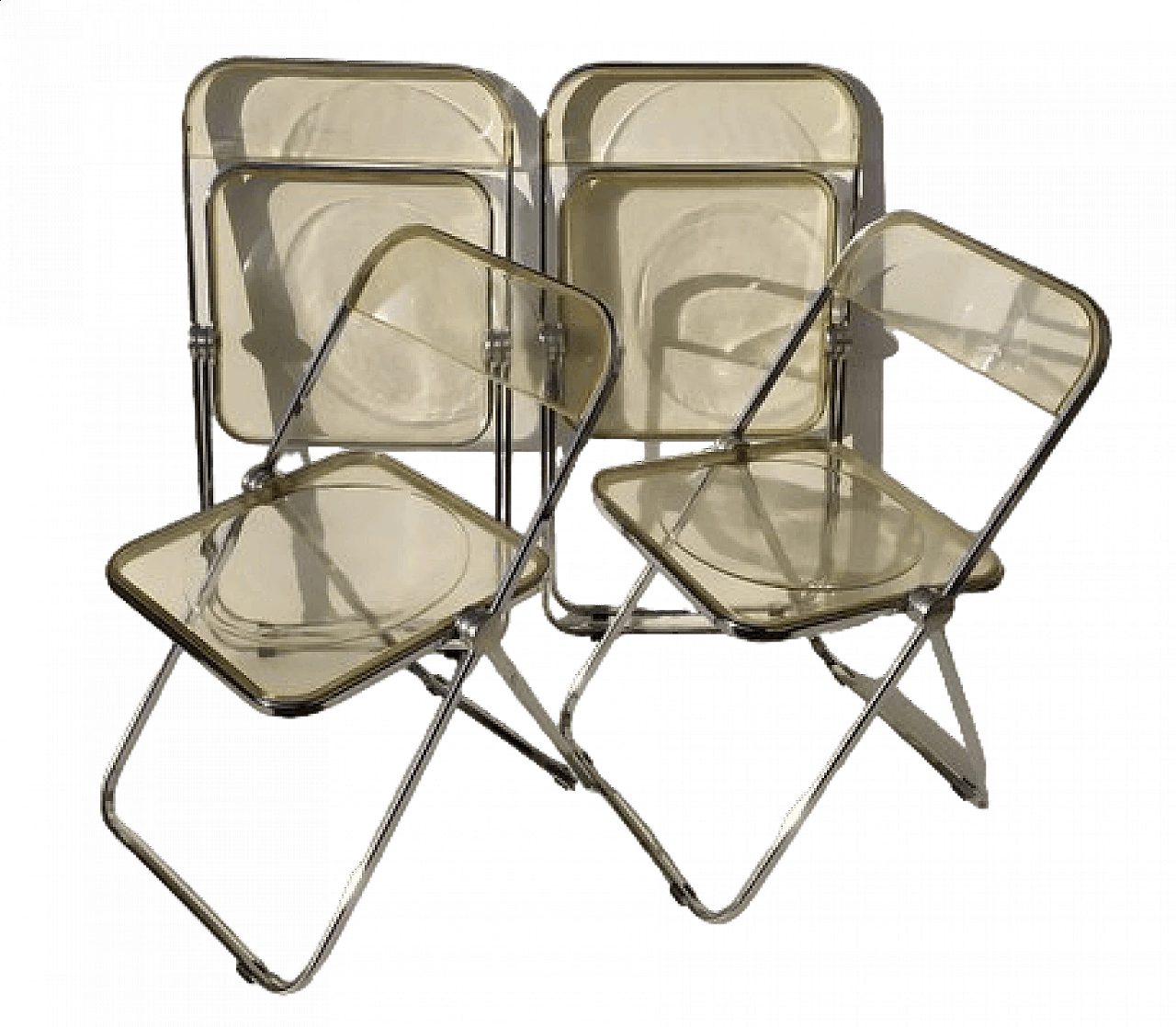 4 Plia chairs by Giancarlo Piretti for Anonima Castelli, 1960s 5