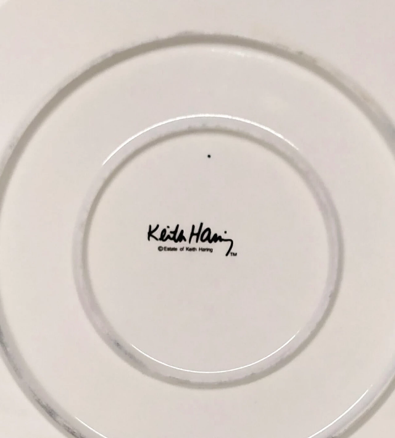 Pair of ceramic plates by Keith Haring, 1990s 5