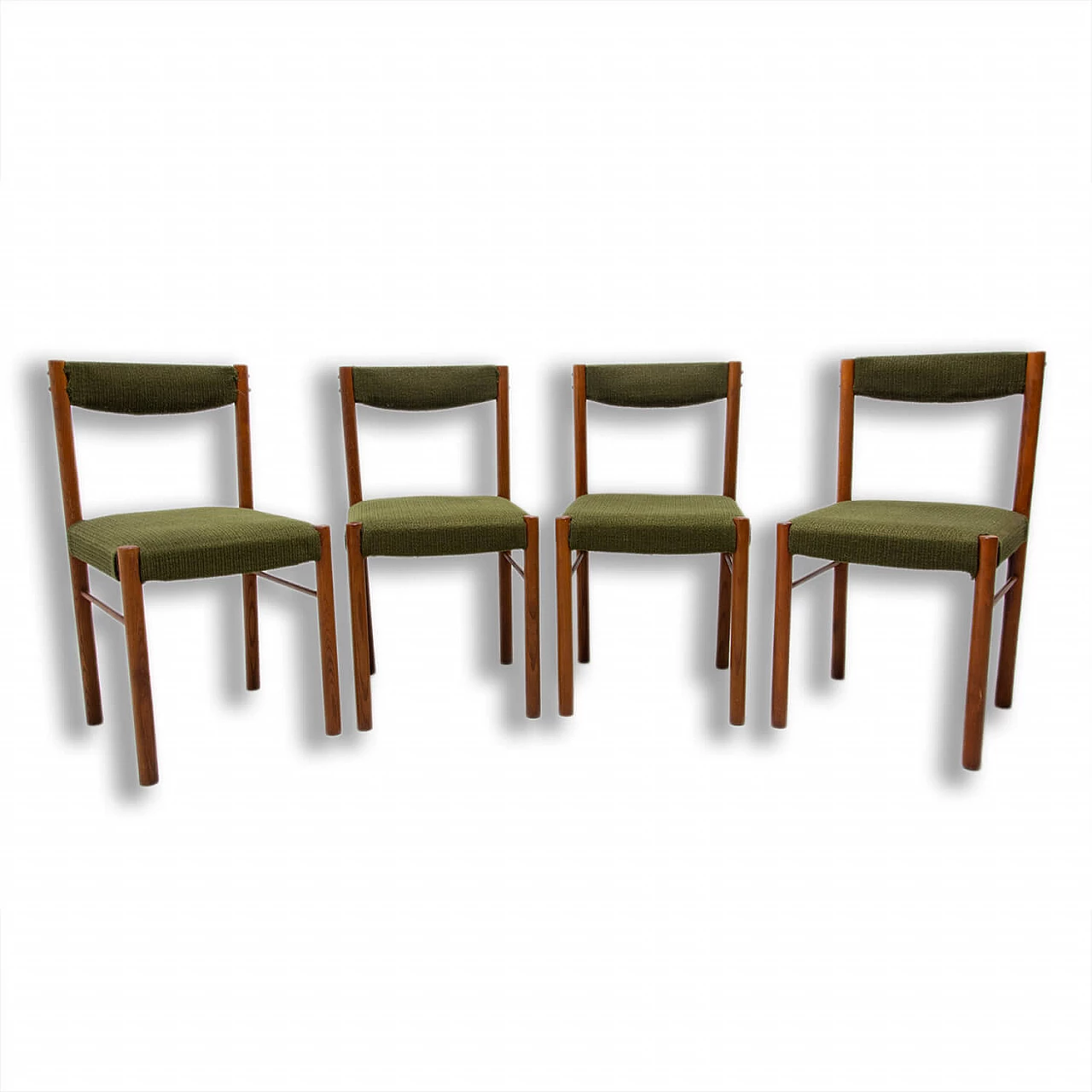 4 Scandinavian-style beech dining chairs, 1980s 1