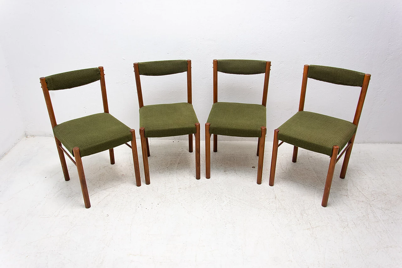 4 Scandinavian-style beech dining chairs, 1980s 3