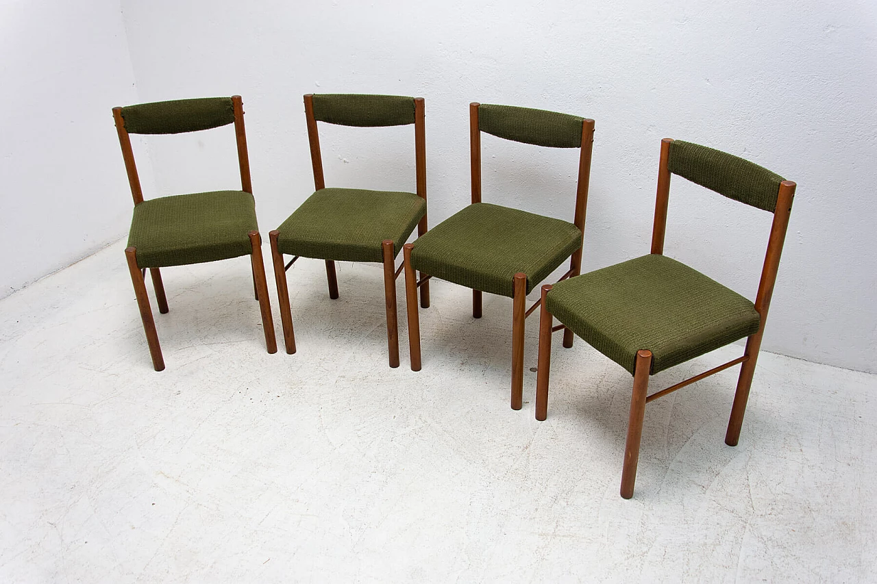 4 Scandinavian-style beech dining chairs, 1980s 4