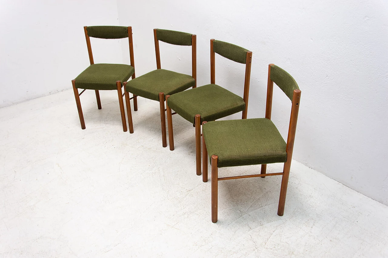 4 Scandinavian-style beech dining chairs, 1980s 6