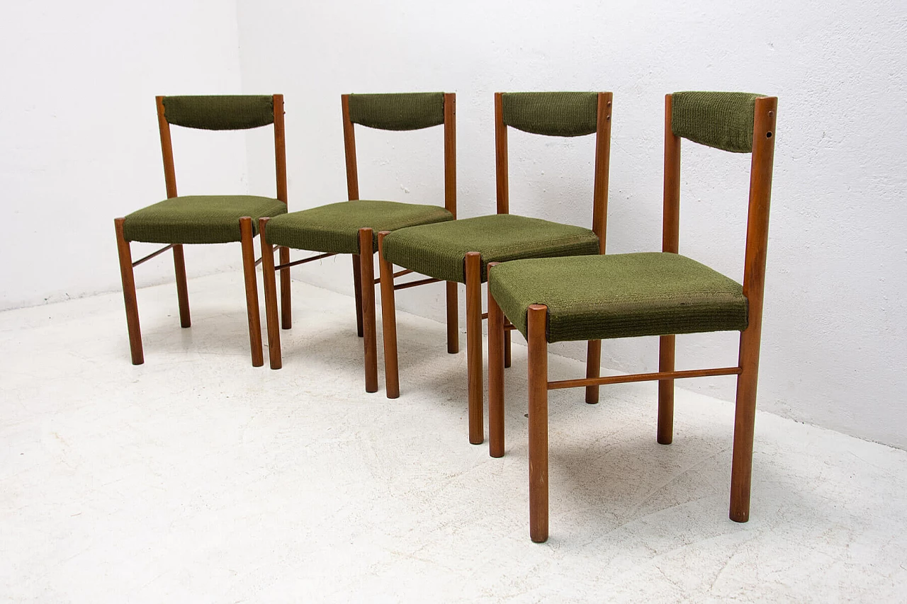 4 Scandinavian-style beech dining chairs, 1980s 7