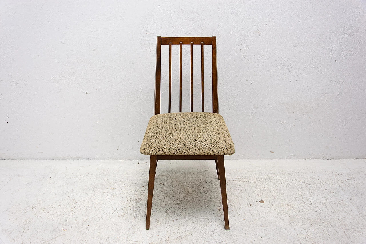 Pair of beechwood chairs with fabric seats, 1960s 11