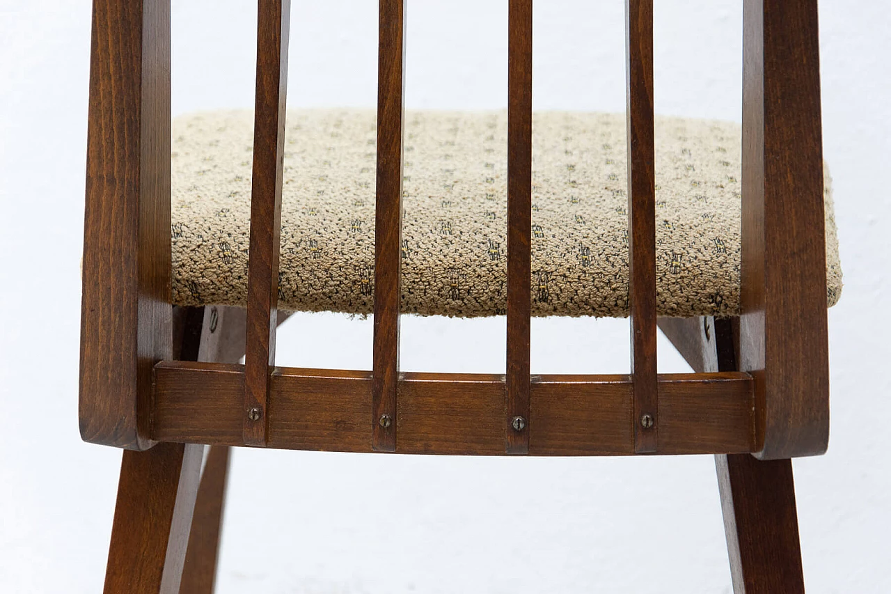Pair of beechwood chairs with fabric seats, 1960s 17